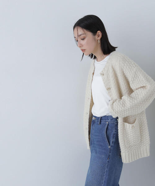 NATURAL BEAUTY BASIC（ナチュラルビューティーベーシック）の「◇ツイーディーボクシーカーディガン（カーディガン/ボレロ・レディース・ホワイト系その他/ブルー系その他/グレー系その他・FREE）」の10枚目の写真