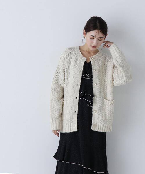 NATURAL BEAUTY BASIC（ナチュラルビューティーベーシック）の「◇ツイーディーボクシーカーディガン（カーディガン/ボレロ・レディース・ホワイト系その他/ブルー系その他/グレー系その他・FREE）」の14枚目の写真