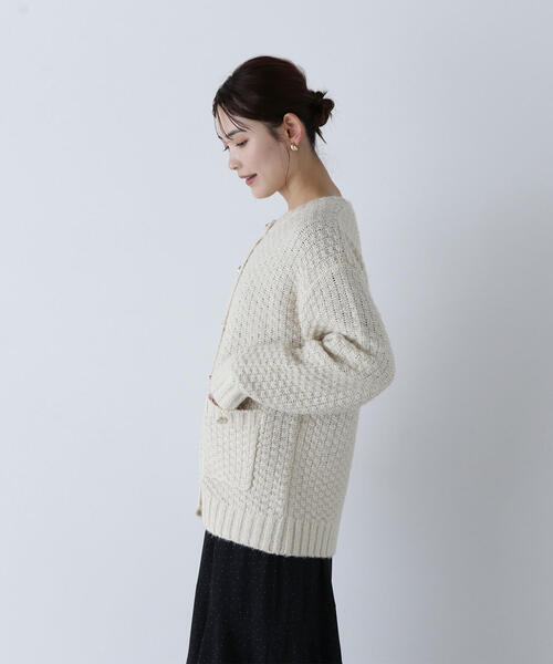 NATURAL BEAUTY BASIC（ナチュラルビューティーベーシック）の「◇ツイーディーボクシーカーディガン（カーディガン/ボレロ・レディース・ホワイト系その他/ブルー系その他/グレー系その他・FREE）」の18枚目の写真