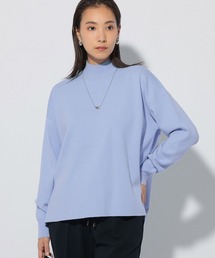 濃密なめらかモックネックプルオーバー/134016