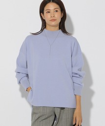 濃密なめらかモックネックプルオーバー/134016