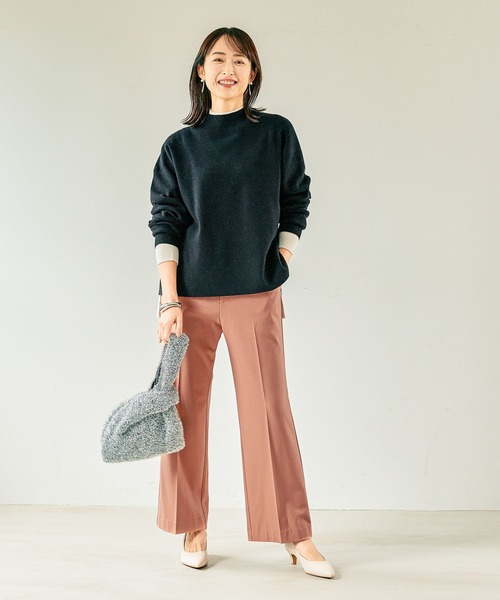 Elura（エルーラ）の「濃密なめらかモックネックプルオーバー/134016（ニット/セーター・レディース・ブラック系その他/フューシャピンク/ブラック/ライトブルー/ライトイエロー/ダークネイビー/グリーン/ホワイト/オレンジ系その他3/ネイビー/ブルー系その他3・MEDIUM/LARGE/SMALL）」の13枚目の写真