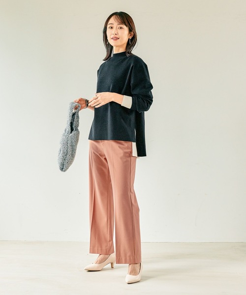 Elura（エルーラ）の「濃密なめらかモックネックプルオーバー/134016（ニット/セーター・レディース・ブラック系その他/フューシャピンク/ブラック/ライトブルー/ライトイエロー/ダークネイビー/グリーン/ホワイト/オレンジ系その他3/ネイビー/ブルー系その他3・MEDIUM/LARGE/SMALL）」の14枚目の写真