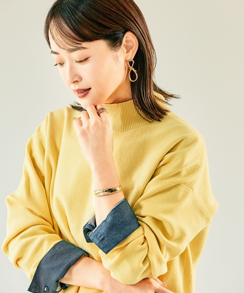 Elura（エルーラ）の「濃密なめらかモックネックプルオーバー/134016（ニット/セーター・レディース・ブラック系その他/フューシャピンク/ブラック/ライトブルー/ライトイエロー/ダークネイビー/グリーン/ホワイト/オレンジ系その他3/ネイビー/ブルー系その他3・MEDIUM/LARGE/SMALL）」の16枚目の写真