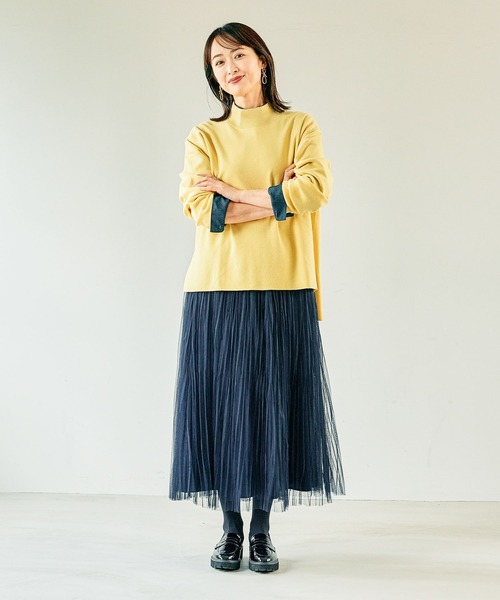 Elura（エルーラ）の「濃密なめらかモックネックプルオーバー/134016（ニット/セーター・レディース・ブラック系その他/フューシャピンク/ブラック/ライトブルー/ライトイエロー/ダークネイビー/グリーン/ホワイト/オレンジ系その他3/ネイビー/ブルー系その他3・MEDIUM/LARGE/SMALL）」の18枚目の写真