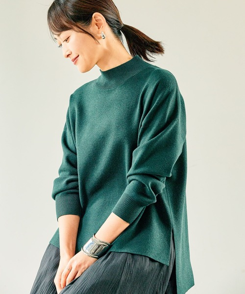 セール】濃密なめらかモックネックプルオーバー/134016（ニット