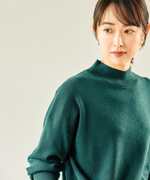 Elura（エルーラ）の「濃密なめらかモックネックプルオーバー/134016（ニット/セーター・レディース・ブラック系その他/フューシャピンク/ブラック/ライトブルー/ライトイエロー/ダークネイビー/グリーン/ホワイト/オレンジ系その他3/ネイビー/ブルー系その他3・MEDIUM/LARGE/SMALL）」の21枚目の写真