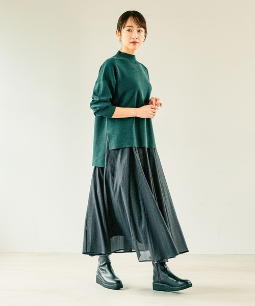 Elura（エルーラ）の「濃密なめらかモックネックプルオーバー/134016（ニット/セーター・レディース・ブラック系その他/フューシャピンク/ブラック/ライトブルー/ライトイエロー/ダークネイビー/グリーン/ホワイト/オレンジ系その他3/ネイビー/ブルー系その他3・MEDIUM/LARGE/SMALL）」の22枚目の写真