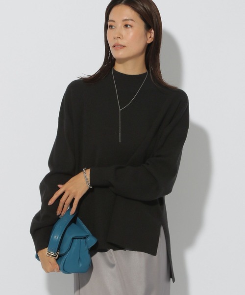 Elura（エルーラ）の「濃密なめらかモックネックプルオーバー/134016（ニット/セーター・レディース・ブラック系その他/フューシャピンク/ブラック/ライトブルー/ライトイエロー/ダークネイビー/グリーン/ホワイト/オレンジ系その他3/ネイビー/ブルー系その他3・MEDIUM/LARGE/SMALL）」の15枚目の写真