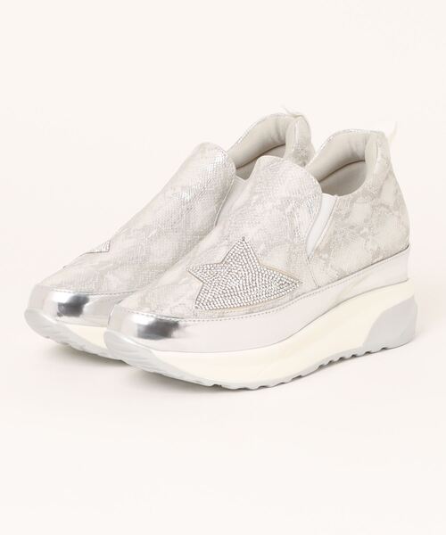 Parade（パレード）の「【MUUM】ムーム　厚底インヒールスリッポンスニーカー　150（スニーカー・レディース・ホワイト/ブラック/パイソン・M/L/LL/S）」の3枚目の写真