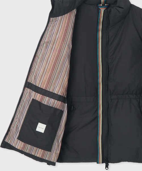 Paul Smith(ポールスミス)の「ウィメンズ シグネチャーストライプ ダウンコート / 245050 273C(ダウンジャケット/コート・レディース・ベージュ/ブラック・40/38)」の6枚目の写真