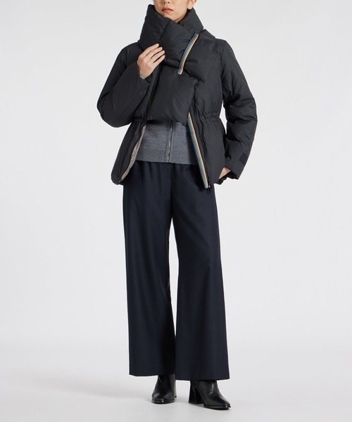 Paul Smith(ポールスミス)の「ウィメンズ シグネチャーストライプ ダウンコート / 245050 273C(ダウンジャケット/コート・レディース・ベージュ/ブラック・40/38)」の9枚目の写真
