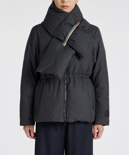Paul Smith(ポールスミス)の「ウィメンズ シグネチャーストライプ ダウンコート / 245050 273C(ダウンジャケット/コート・レディース・ベージュ/ブラック・40/38)」の10枚目の写真
