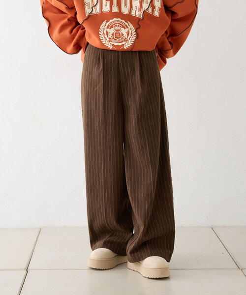 w closet(ダブルクローゼット)の「ストライプラインパンツ(その他パンツ・レディース・ブラウン/カーキ/ブラック・FREE)」の15枚目の写真