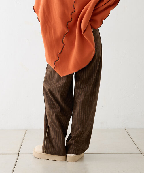 w closet(ダブルクローゼット)の「ストライプラインパンツ(その他パンツ・レディース・ブラウン/カーキ/ブラック・FREE)」の18枚目の写真