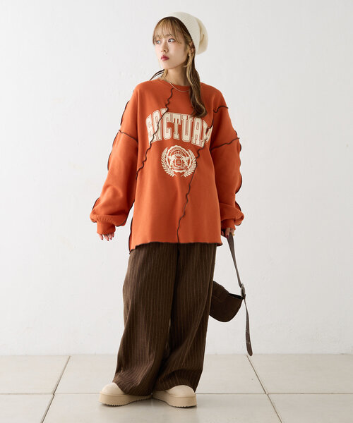 w closet(ダブルクローゼット)の「ストライプラインパンツ(その他パンツ・レディース・ブラウン/カーキ/ブラック・FREE)」の20枚目の写真