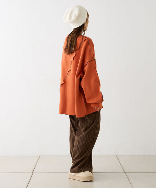 w closet(ダブルクローゼット)の「ストライプラインパンツ(その他パンツ・レディース・ブラウン/カーキ/ブラック・FREE)」の22枚目の写真