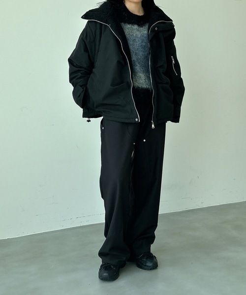 UNDERSTATEMENTs（アンダーステイトメント）の「【ユニセックス】ウール混配色ジャガードシャギーニット（ニット/セーター・メンズ・ブラック/チャコールグレー・LARGE/MEDIUM）」の16枚目の写真