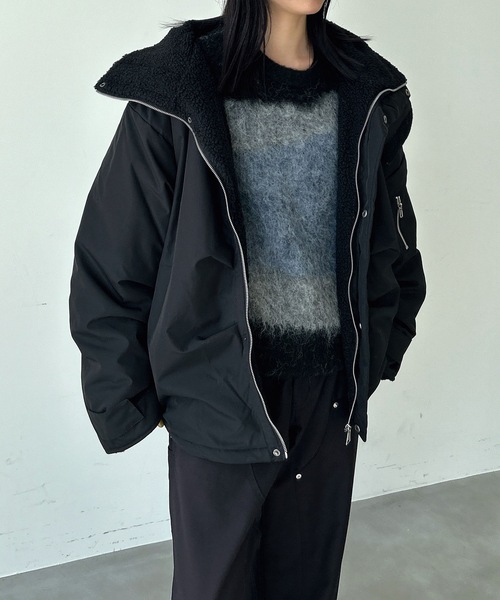 UNDERSTATEMENTs（アンダーステイトメント）の「【ユニセックス】ウール混配色ジャガードシャギーニット（ニット/セーター・メンズ・ブラック/チャコールグレー・LARGE/MEDIUM）」の21枚目の写真