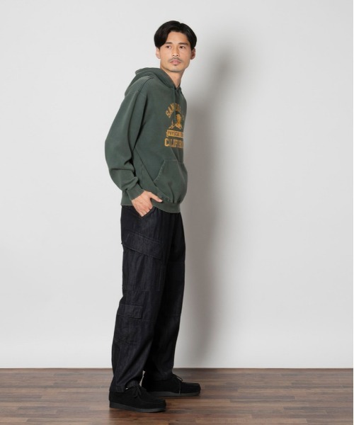 Alpha Industries（アルファインダストリーズ）の「ALPHA】デニム コンバット カーゴパンツ (ワイドシルエット / ミリタリー / ストリートスタイル)（カーゴパンツ・メンズ・ダークインディゴブルー・S/M/L/XL）」の12枚目の写真