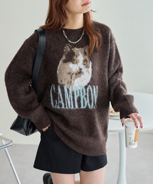 WEB限定】アソートアニマルジャガードニット《ユニセックス》（ニット