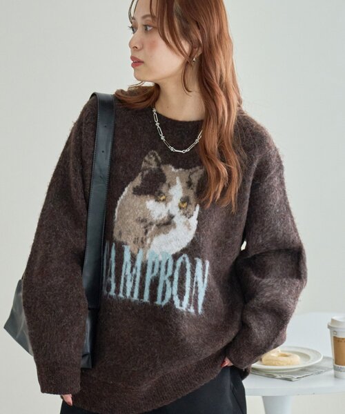 j*y様 donna SPICCO フード付きニットセーター 40 WEB&一部店舗限定】ボートネックターンバックニット(トップス