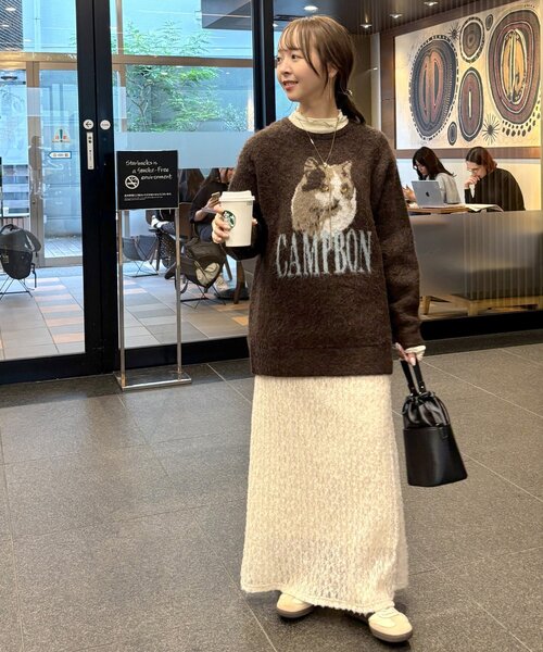 DISCOAT（ディスコート）の「【WEB限定】アソートアニマルジャガードニット《ユニセックス》（ニット/セーター・レディース・ブラウン/ネイビー/グリーン・FREE）」の17枚目の写真