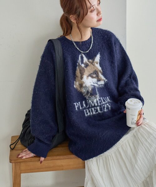 セール】【WEB限定】アソートアニマルジャガードニット《ユニセックス