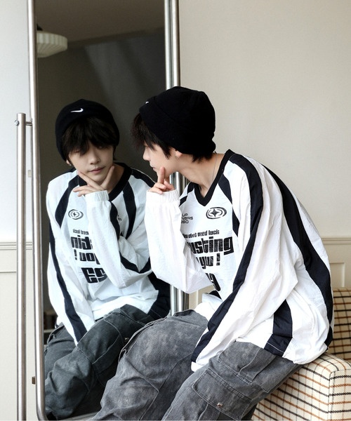 neos(ネオス)の「【neos】ルーズシルエット ドローコード ナイロン ゲーム プルオーバー シャツ(スウェット・メンズ・ブラック/ホワイト/ネイビー・MEDIUM/LARGE)」の13枚目の写真