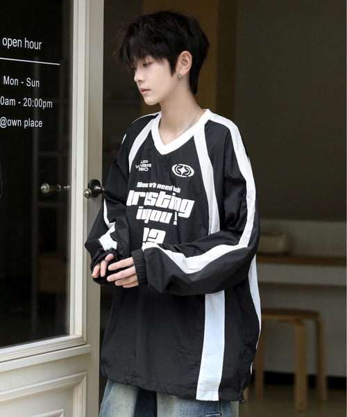 neos(ネオス)の「【neos】ルーズシルエット ドローコード ナイロン ゲーム プルオーバー シャツ(スウェット・メンズ・ブラック/ホワイト/ネイビー・MEDIUM/LARGE)」の20枚目の写真