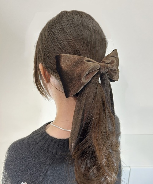 セール】ベロアリボンバレッタ（バレッタ/ヘアクリップ）｜IRADOWL