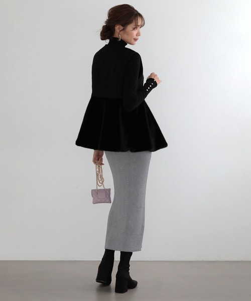 MERAKI（メラキ）の「ペプラムファーベスト（ベスト・レディース・ブラウン/アイボリー/ブラック・FREE）」の18枚目の写真