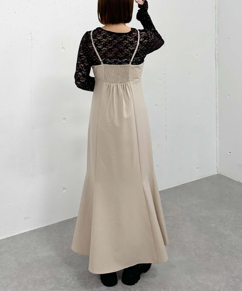 archives（アルシーヴ）の「２ｗａｙ肩リボンキャミワンピース（ワンピース・レディース・ベージュ/ブルーグレー/ブラック・MEDIUM）」の12枚目の写真