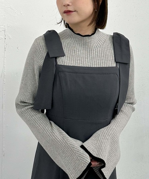 archives（アルシーヴ）の「２ｗａｙ肩リボンキャミワンピース（ワンピース・レディース・ベージュ/ブルーグレー/ブラック・MEDIUM）」の17枚目の写真