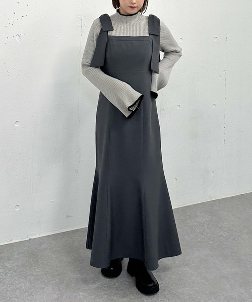 archives（アルシーヴ）の「2way肩リボンキャミワンピース