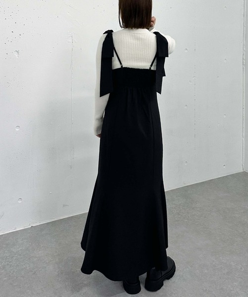 archives（アルシーヴ）の「２ｗａｙ肩リボンキャミワンピース（ワンピース・レディース・ベージュ/ブルーグレー/ブラック・MEDIUM）」の21枚目の写真