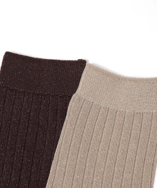 studio CLIP（スタディオクリップ）の「あったかラメソックス（ソックス/靴下・レディース・ベージュ/ブラウン/ブラック・FREE）」の7枚目の写真