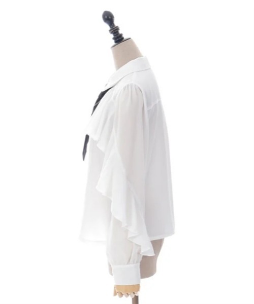 axes femme POETIQUE（アクシーズファムポエティック）の「ネクタイ付ラッフルフリルブラウス（シャツ/ブラウス・レディース・ホワイト/グレー/ブラック・MEDIUM）」の22枚目の写真