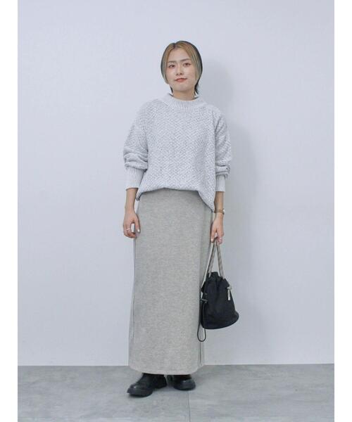 Samansa Mos2 blue（サマンサモスモスブルー）の「【帯電防止】ミックスモールニットプルオーバー（ニット/セーター・レディース・シルバーグレー/キナリ/オフホワイト・F）」の10枚目の写真