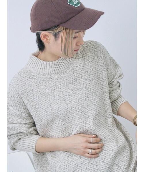 Samansa Mos2 blue（サマンサモスモスブルー）の「【帯電防止】ミックスモールニットプルオーバー（ニット/セーター・レディース・シルバーグレー/キナリ/オフホワイト・F）」の11枚目の写真