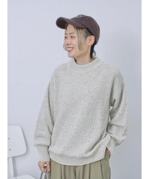 Samansa Mos2 blue（サマンサモスモスブルー）の「【帯電防止】ミックスモールニットプルオーバー（ニット/セーター・レディース・シルバーグレー/キナリ/オフホワイト・F）」の13枚目の写真