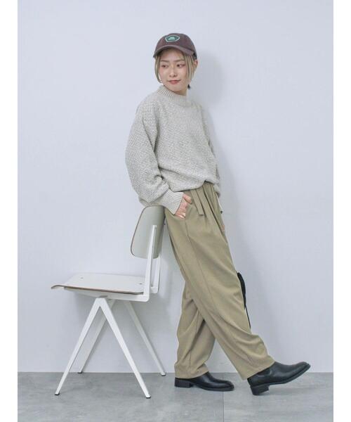 Samansa Mos2 blue（サマンサモスモスブルー）の「【帯電防止】ミックスモールニットプルオーバー（ニット/セーター・レディース・シルバーグレー/キナリ/オフホワイト・F）」の18枚目の写真