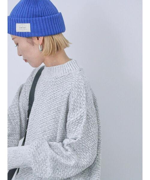 Samansa Mos2 blue（サマンサモスモスブルー）の「【帯電防止】ミックスモールニットプルオーバー（ニット/セーター・レディース・シルバーグレー/キナリ/オフホワイト・F）」の22枚目の写真