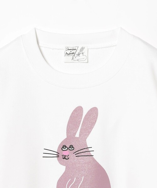 Ray BEAMS（レイビームス）の「Shiomi Wada / Rabbit Sweat（スウェット・レディース・ホワイト・ONE SIZE）」の3枚目の写真