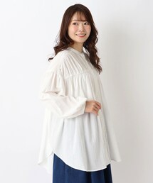 【ワンズテラスオリジナル】フロントシャーリングチュニック