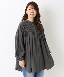 【ワンズテラスオリジナル】フロントシャーリングチュニック