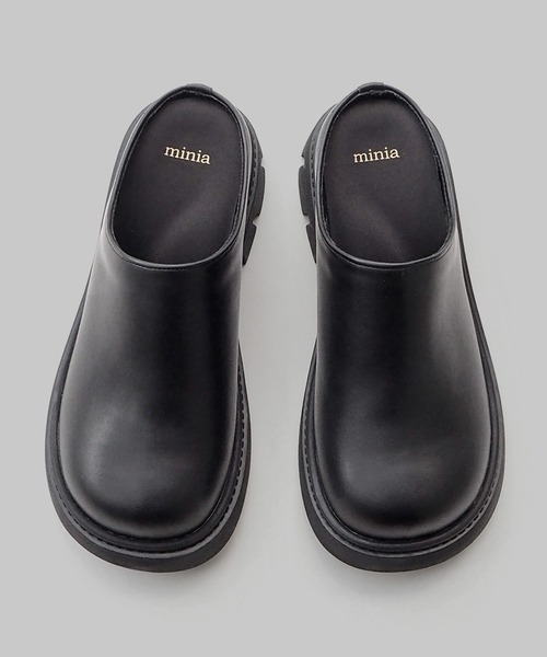 minia（ミニア）の「ボリュームサボシューズ（ローファー・レディース・ブラック/アイボリー・S/M/L/LL）」の5枚目の写真