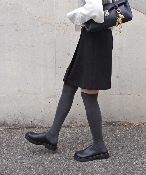 minia（ミニア）の「ボリュームサボシューズ（ローファー・レディース・ブラック/アイボリー・S/M/L/LL）」の14枚目の写真
