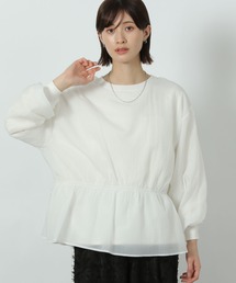 LAKOLE | ペプラムシアー裏毛プルオーバー / 291810(スウェット)