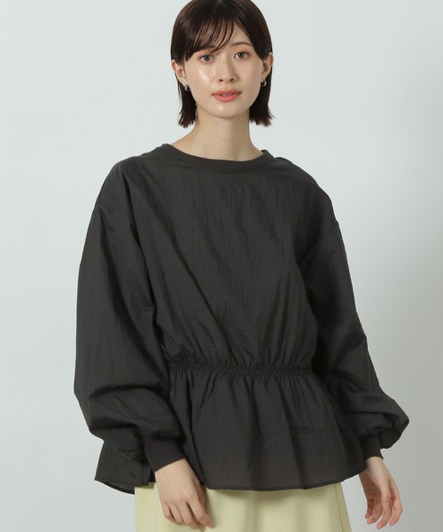 LAKOLE（ラコレ）の「ペプラムシアー裏毛プルオーバー / 291810（スウェット・レディース・ブラック/オフホワイト/アイボリー・FREE）」の13枚目の写真